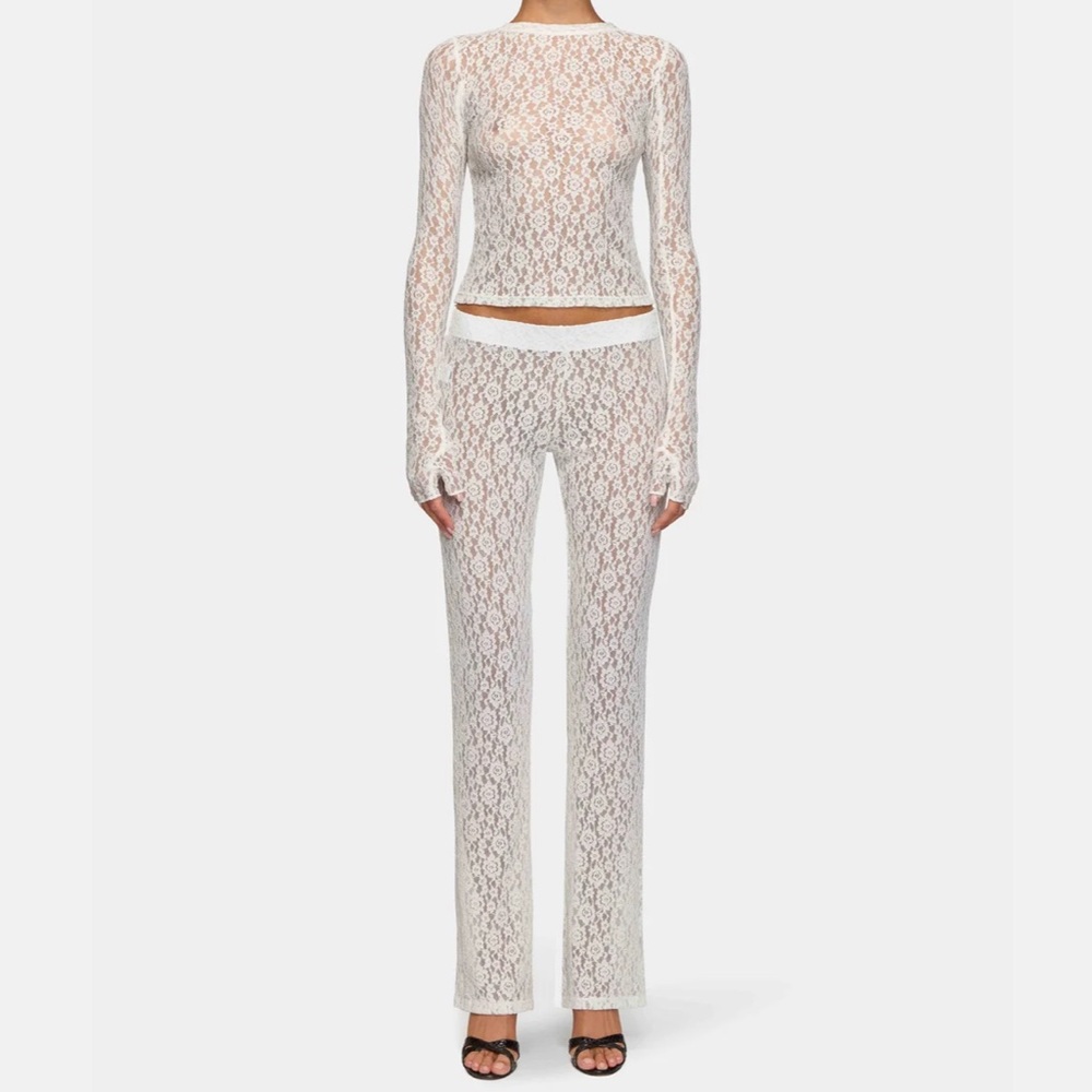 EB Denim Leggings - Off White Lace - Picture 3 of 4